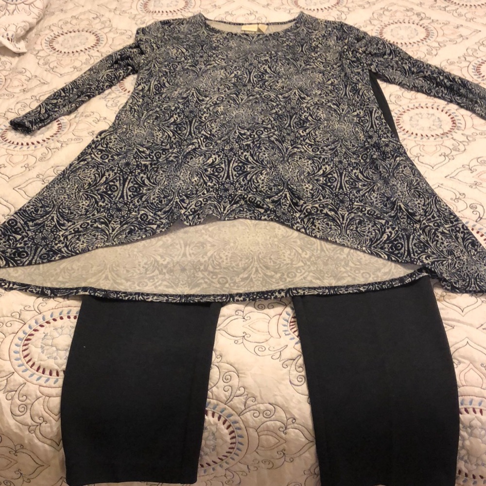 Slacks and a longsleeved top